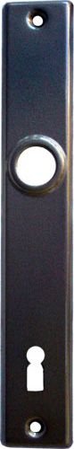 Štít vratový K 411, 105 mm, klíč, komaxit stříbrný - Kliky, okenní a dveřní kování, panty Kování dveřní Kování vratové